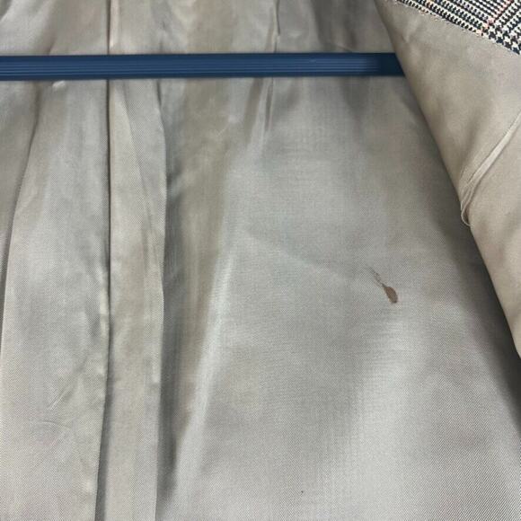 Ermenegildo Zegna Blazer Men 56R Gray Glen Plaid Check Flannel 100% Wool - Picture 6 of 12